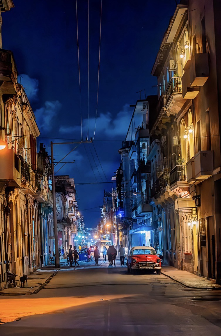 After Hours — a Havana street illuminated at night